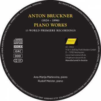CD Anton Bruckner: Piano Works
