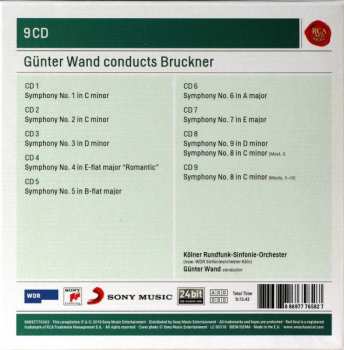 9CD/Caja Anton Bruckner: Günter Wand Conducts Bruckner Symphonies Nos. 1 - 9