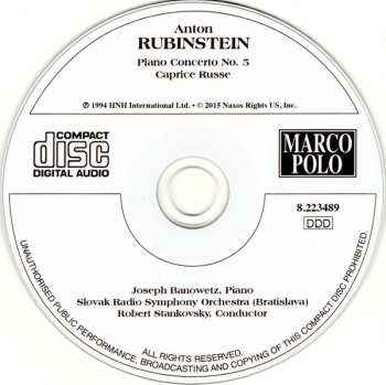 CD Slovak Radio Symphony Orchestra: Piano Concerto No. 5 • Caprice Russe.