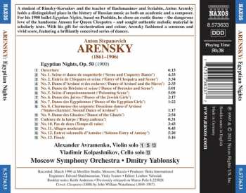 CD Anton Stepanovich Arensky: Egyptian Nights
