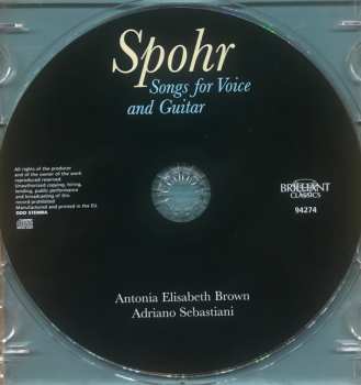 CD Adriano Sebastiani: Spohr : Songs For Voice And Guitar