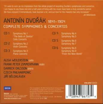 6CD/Caja Antonín Dvořák: Complete Symphonies & Concertos