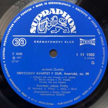 3LP/Caja Antonín Dvořák: Smyčcové Kvartety