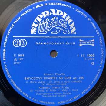 3LP/Caja Antonín Dvořák: Smyčcové Kvartety