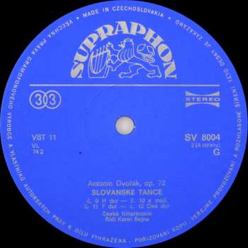 2LP Antonín Dvořák: Slovanské Tance