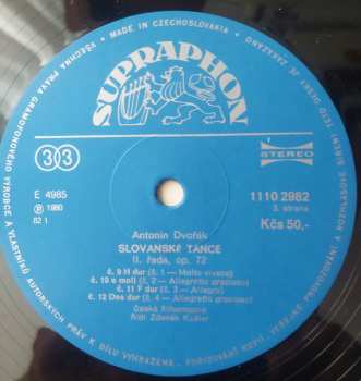 2LP Antonín Dvořák: Slovanské Tance = Slavonic Dances = Slawische Tänze = Danses Slaves