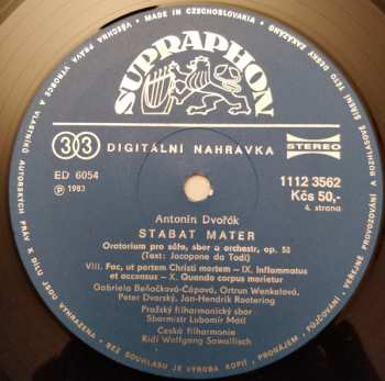 2LP/Caja Antonín Dvořák: Stabat Mater