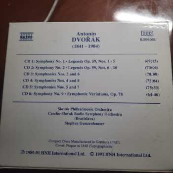 6CD/Caja Antonín Dvořák: Symphonies Nos. 1 - 9 / Legends Op. 59, Nos. 1 - 10 / Symphonic Variations, Op. 78