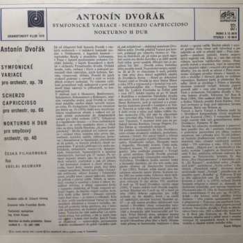 LP Antonín Dvořák: Symfonické Variace / Scherzo Capriccioso / Nokturno