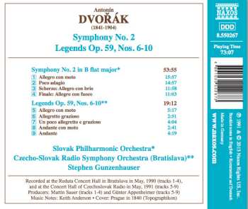 CD Antonín Dvořák: Symphony No. 2 / Legends Op. 59, Nos. 6-10