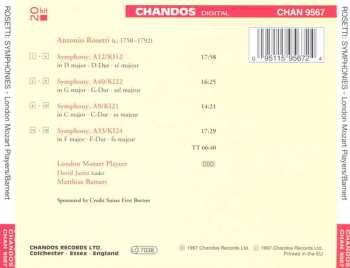 CD Antonio Rosetti: Symphonies