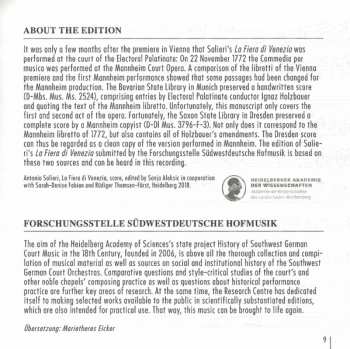 2CD Antonio Salieri: La Fiera Di Venezia