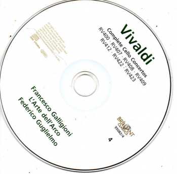 4CD/Caja Antonio Vivaldi: Complete Cello Concertos