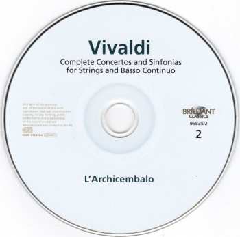 4CD/Caja Antonio Vivaldi: Complete Concertos And Sinfonias For Strings And Basso Continuo