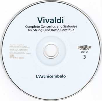 4CD/Caja Antonio Vivaldi: Complete Concertos And Sinfonias For Strings And Basso Continuo