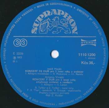 LP Joseph Haydn: Koncerty Pro Dva Lesní Rohy (80 1)