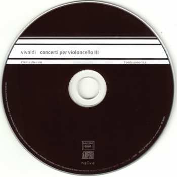 CD Antonio Vivaldi: Concerti Per Violoncello III