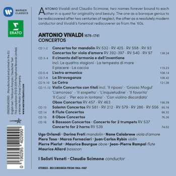 16CD/Caja Antonio Vivaldi: Concertos For Mandolin, Viola D'amore, Violin "Con Titoli", Wind Instruments