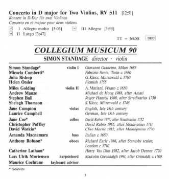CD Antonio Vivaldi: Double Concertos