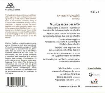 CD Antonio Vivaldi: Musica Sacra Per Alto