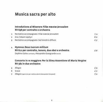 CD Antonio Vivaldi: Musica Sacra Per Alto