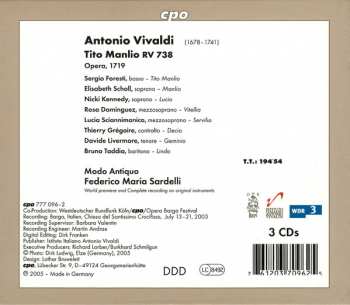 3CD/Caja Antonio Vivaldi: Tito Manlio