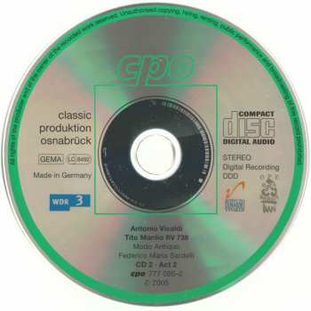 3CD/Caja Antonio Vivaldi: Tito Manlio