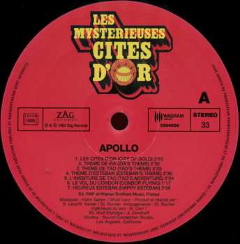 LP Apollo: Les Mystérieuses Cités D'Or (Bande Originale De La Série Télévisée)