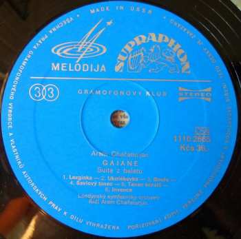 LP The London Symphony Orchestra: Spartakus / Gajane