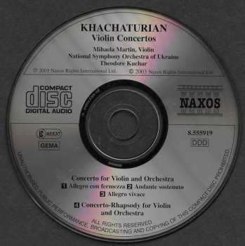 CD Aram Khatchaturian: Violin Concerto / Concerto-Rhapsody