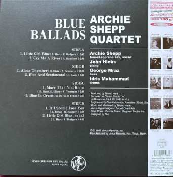 2LP Archie Shepp Quartet: Blue Ballads LTD