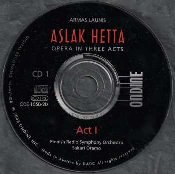 2CD/Caja Sakari Oramo: Aslak Hetta, Opera In Three Acts