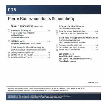 11CD/Caja Arnold Schoenberg: Pierre Boulez conducts Schoenberg