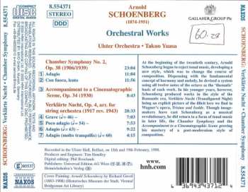 CD Arnold Schoenberg: Verklärte Nacht / Chamber Symphony No. 2 / Accompaniment To A Cinematographic Scene