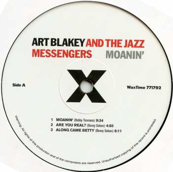 LP Art Blakey & The Jazz Messengers: Moanin' LTD