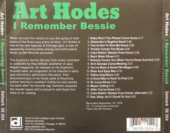 CD Art Hodes: I Remember Bessie