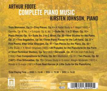 3CD Arthur Foote: Complete Piano Music 