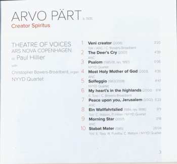 SACD Arvo Pärt: Creator Spiritus