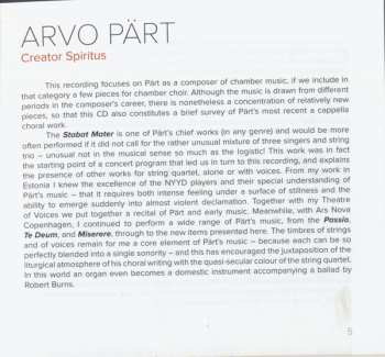 SACD Arvo Pärt: Creator Spiritus