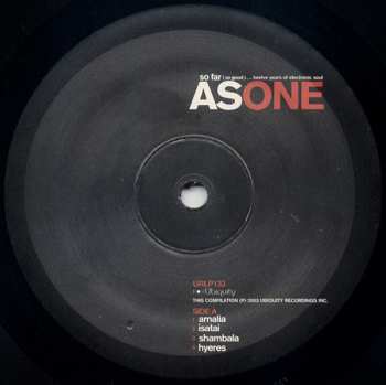 3LP As One: So Far (So Good)...Twelve Years Of Electronic Soul