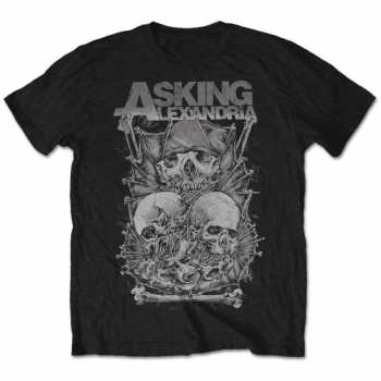 Merch Asking Alexandria: Camiseta Skull Stack 