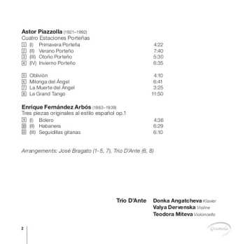 CD Astor Piazzolla: Cuatro Estaciones Porteñas. Tres Piezas Originales Al Estilo Español Op. 1