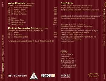 CD Astor Piazzolla: Cuatro Estaciones Porteñas. Tres Piezas Originales Al Estilo Español Op. 1