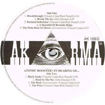 2LP Atomic Rooster: In Hearing Of