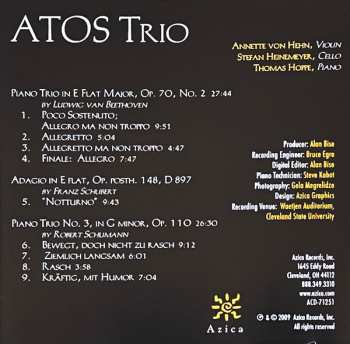 CD Robert Schumann: Beethoven / Schubert / Schumann