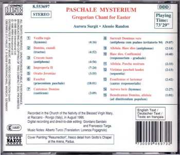 CD Aurora Surgit: Paschale Mysterium (Gregorian Chant For Easter)