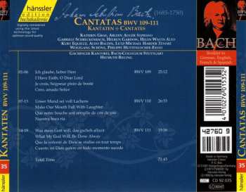 CD Johann Sebastian Bach: Cantatas BWV 109-111