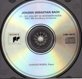 CD Johann Sebastian Bach: Goldberg Variations, BWV 988