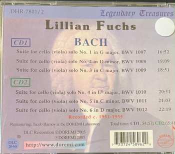 2CD Johann Sebastian Bach: The Fuchs Legacy Vol.1 : 6 Suites For Cello Solo (complete) Played On The Viola