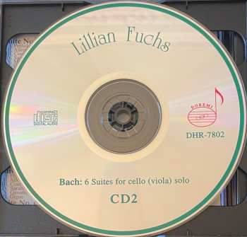 2CD Johann Sebastian Bach: The Fuchs Legacy Vol.1 : 6 Suites For Cello Solo (complete) Played On The Viola